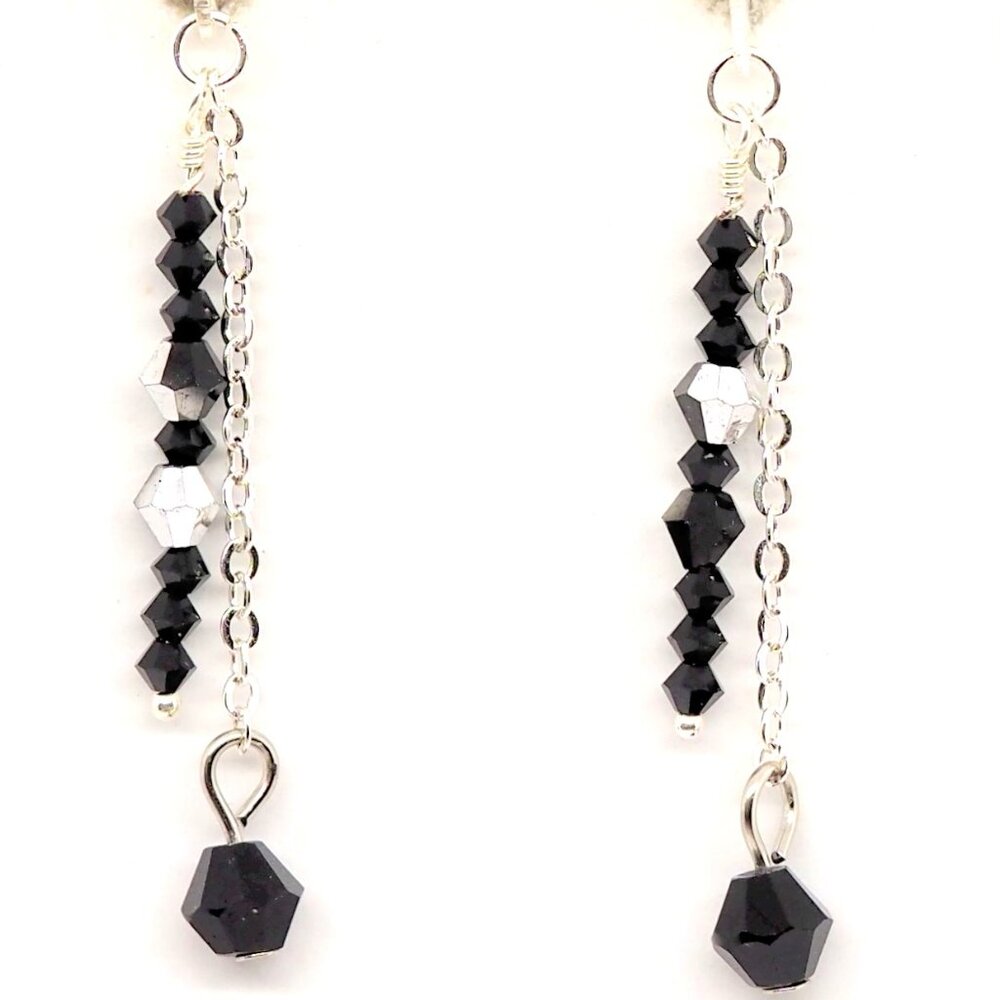 Twice Black Earrings